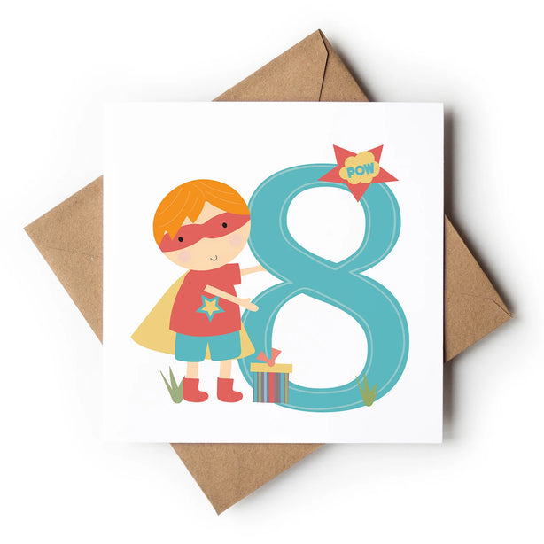 Age 8 Birthday Boy Greeting Card