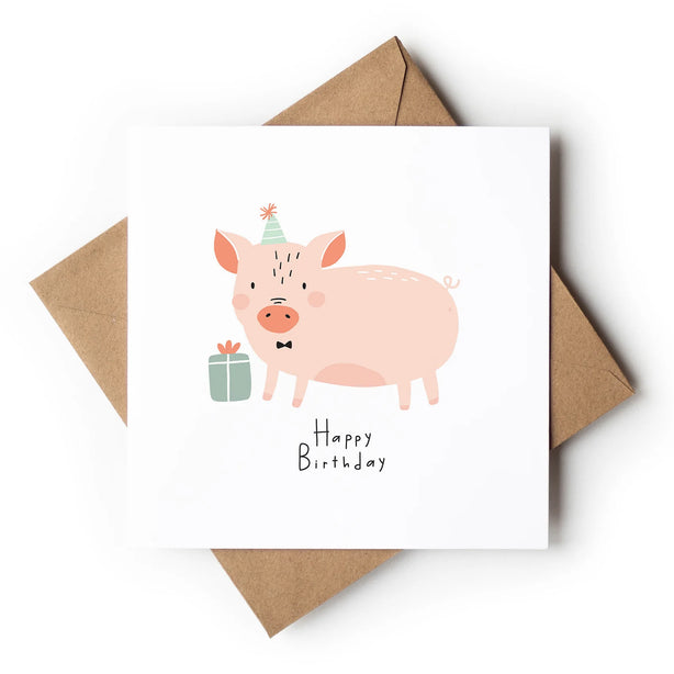 Party Pig Greeting Card