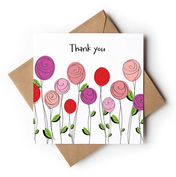 Thank You Flowers Greeting Card