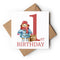 Age 1 Bear Greeting Card