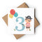 Age 3 Birthday Boy Greeting Card