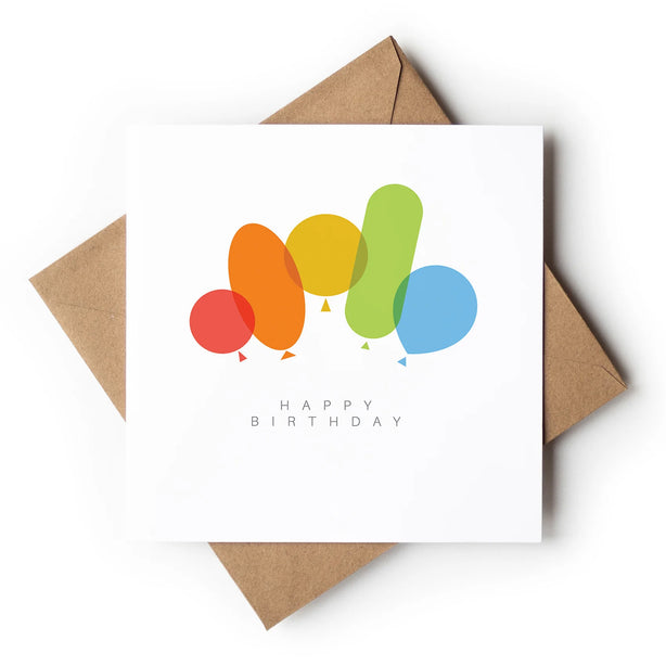 Colourful Balloons Greeting Card