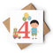 Age 4 Birthday Boy Greeting Card