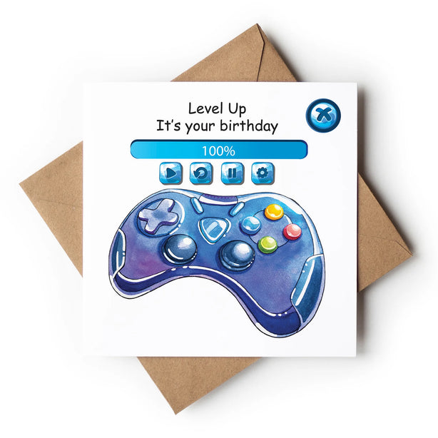 Level Up Greeting Card