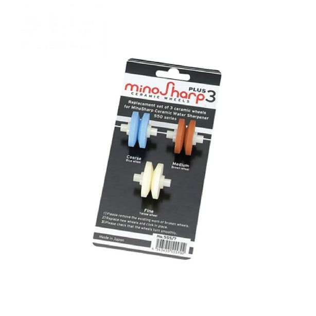 Global Minosharp 555/7 3pc Ceramic Wheel Set (Local Delivery Only)