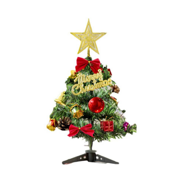 The holiday Mini Christmas Tree decoration with ornaments XMAS tree decor