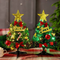 The holiday Mini Christmas Tree decoration with ornaments XMAS tree decor