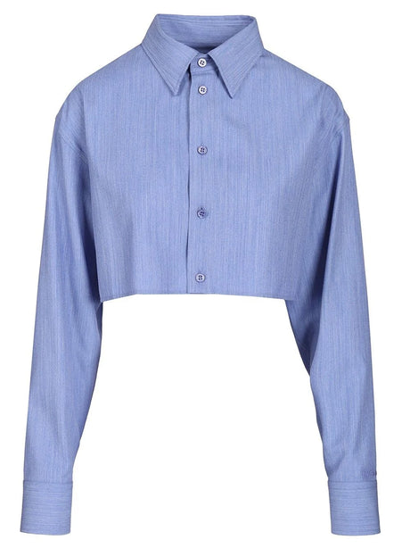 Balenciaga Cropped Shirt - Sky Blue
