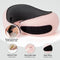 StitchesandTweed Memory Foam Travel Pillow, 360° Head Support Degree Comfort and Breathability - Pink