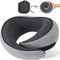 StitchesandTweed Memory Foam Travel Pillow, 360° Head Support Degree Comfort and Breathability - Grey