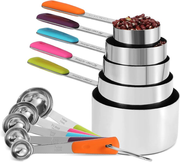 StitchesandTweed 10-piece Stainless Steel Measuring Set With Measuring Cup