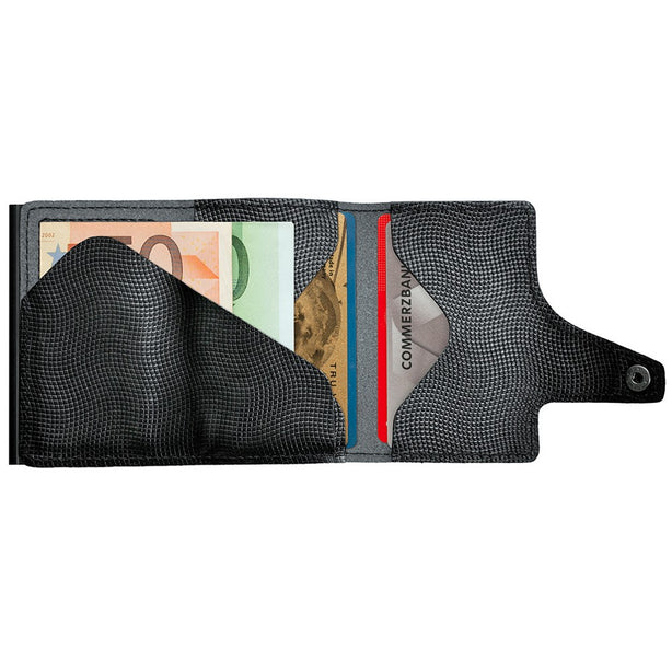 Tru Virtu Wallet Click & Slide Lizard Black