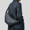 LEMAIRE Medium Croissant Bag Soft Grained Leather Black BG0001LL0018