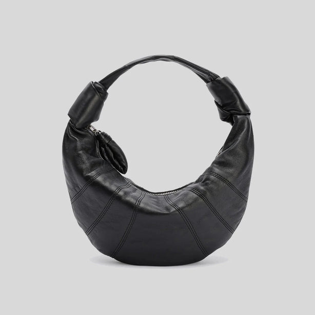 LEMAIRE Mini Fortune Croissant Bag Soft Nappa Leather Black BG0125LL095