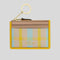 COACH Mini Skinny Id Case With Plaid Print Bright Maize Multi CBL88