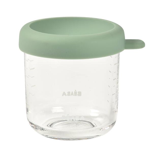 Beaba Glass Jar 250ml - Sage Green