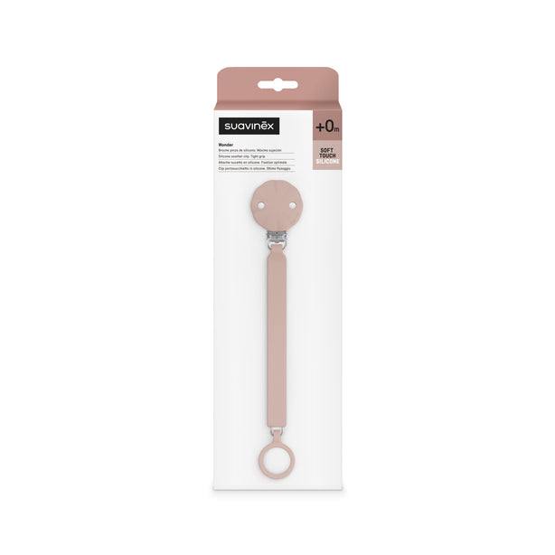 Suavinex Wonder Silicone Soother Clip - Pale Mauve