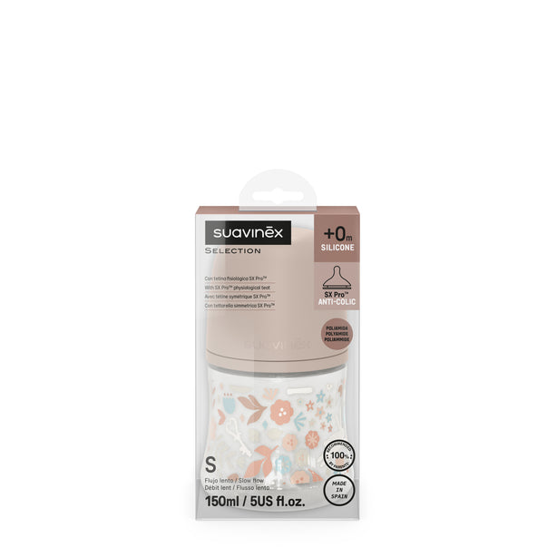 Suavinex Wonderland Baby Bottle SX Pro 150ml Slow Flow 0+ Months - Liberty Pink