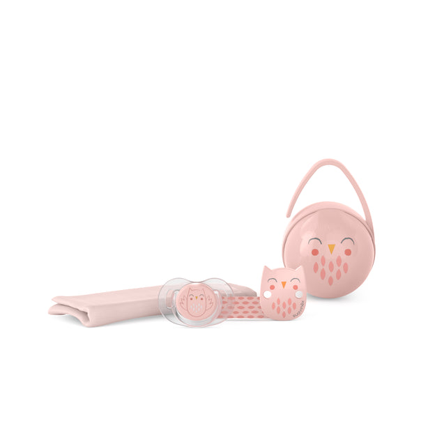 Suavinex Bonhomia Owl Baby Gift Set - Pink