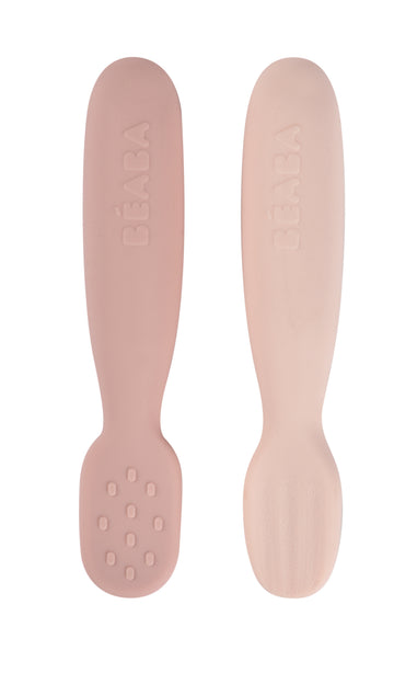Beaba Silicone Pre-Spoons 2 Pack - Cotton Candy/Sorbet