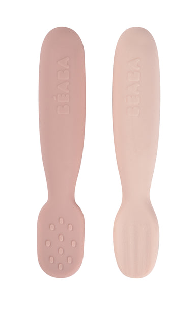 Beaba Silicone Pre-Spoons 2 Pack - Cotton Candy/Sorbet
