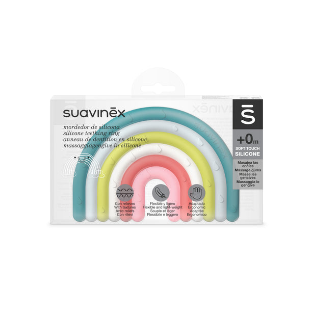 Suavinex Rainbow Silicone Teether Stage 1 - Multicolour