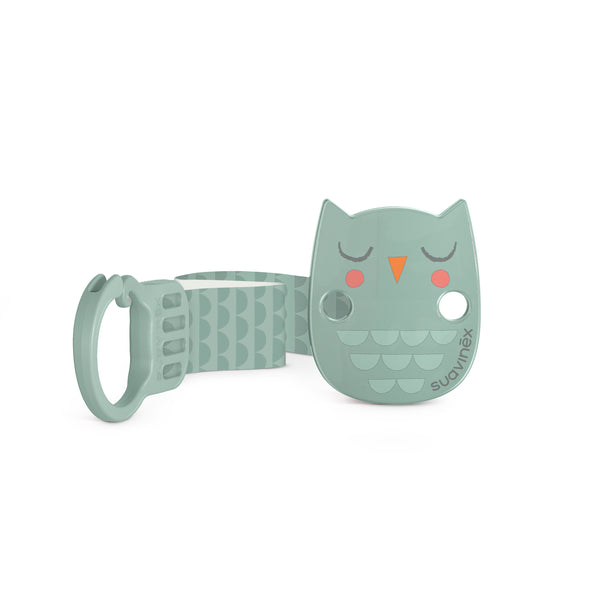 Suavinex Bonhomia Owl Soother Clip with Ribbon - Green