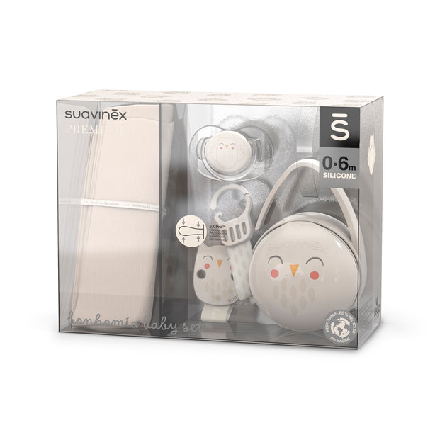 Suavinex Bonhomia Owl Baby Gift Set - Beige