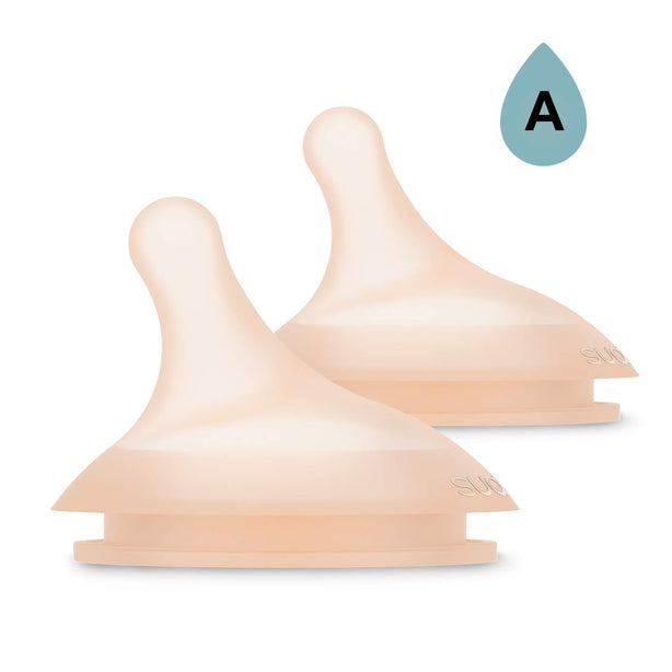 Suavinex Zero Zero Silicone Teat 2 Pack - Adaptable Flow 0+ Months