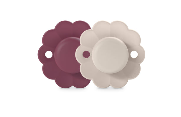 Suavinex Wonder SX Pro Soother 6-18 Months 2 Pack - Magenta/Mauve Chalk