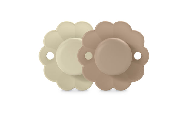 Suavinex Wonder SX Pro Soother 6-18 Months 2 Pack - Whitecap Grey/Raw Umber