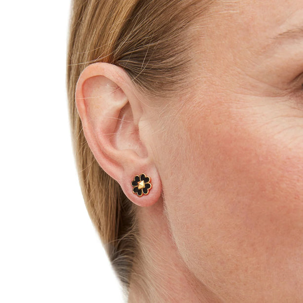 Kate Spade Spades & Studs Enamel Studs Earrings in Black o0r00218