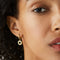 Kate Spade Spot The Spade Pave Huggies Earrings in Clear/ Gold k9175