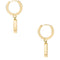 Kate Spade Spot The Spade Pave Huggies Earrings in Clear/ Gold k9175
