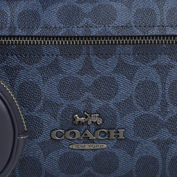 Coach Elias Belt Bag In Signature Canvas - Denim/ Midnight Navy CZ400