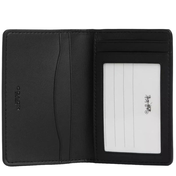 Coach Id Wallet In Signature Canvas - Charcoal/ Black CW367