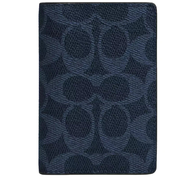 Coach Id Wallet In Signature Canvas - Light Denim/ Midnight CW367