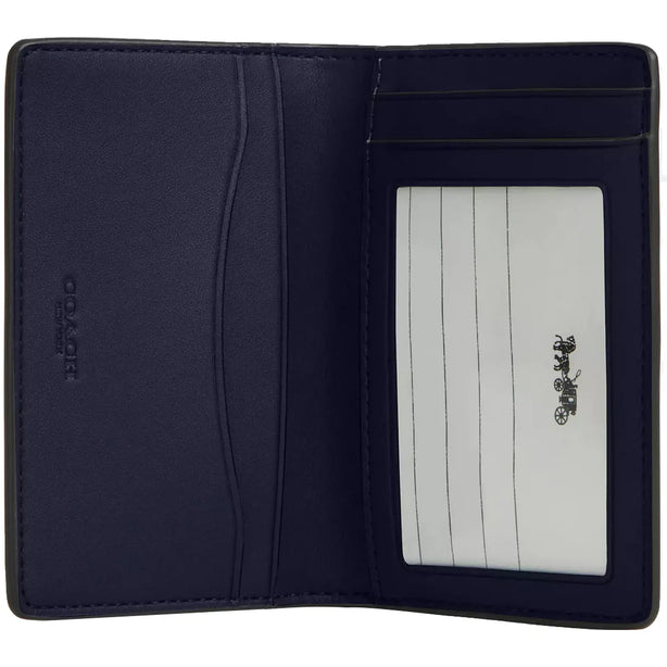 Coach Id Wallet In Signature Canvas - Light Denim/ Midnight CW367