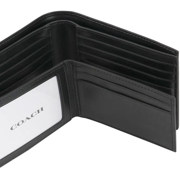 Coach 3 In 1 Wallet In Signature Canvas With Varsity Stripe - Charcoal/ Denim/ Chalk CW385