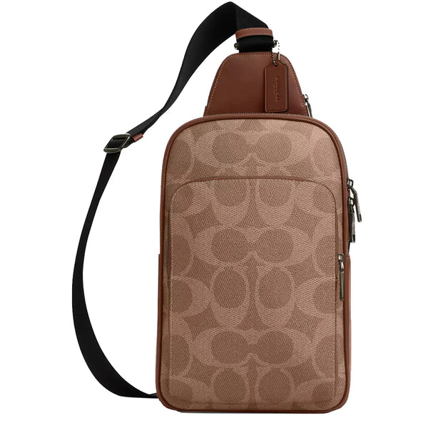 Coach Ethan Pack Bag In Signature Canvas - Tan/ Vintage Brown CBI71