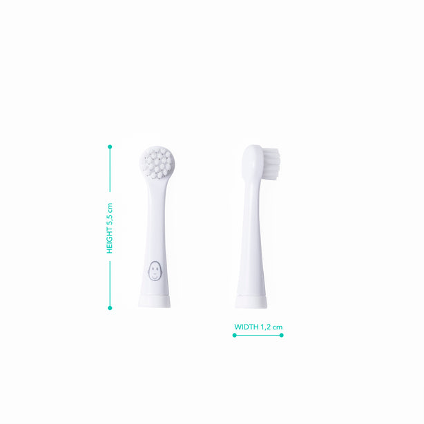 Matchstick Monkey Toothbrush Replacement Heads - White