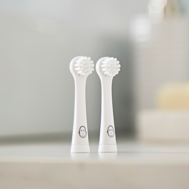 Matchstick Monkey Toothbrush Replacement Heads - White