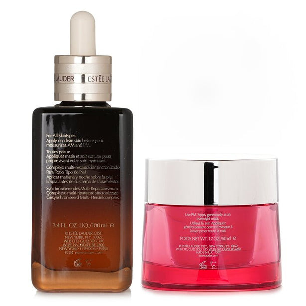 Estee Lauder Nutritious Super-pomegranate Radiant Energy Night Creme/mask + Anr Synchronized Multi-recover (standard Edition) - 2pcs
