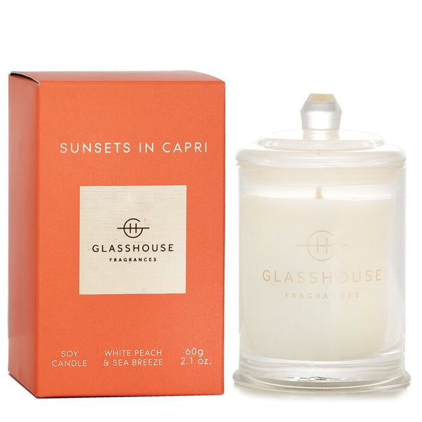 Soy Candle - Sunsets In Capri (white Peach & Sea Breeze) - 60g/2.1oz