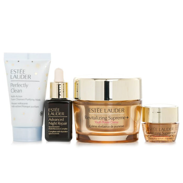 Firm And Lift Wonders Set: Perfectly Clean Cleanser + Advanced Night Repair + Revitalizing Supreme + Eye Balm - 4pcs