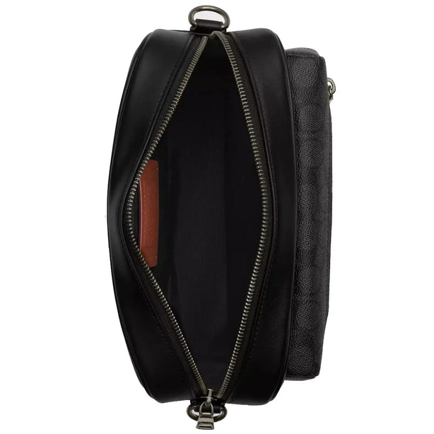 Coach Elias Crossbody Bag In Signature Canvas - Charcoal/ Black CZ401