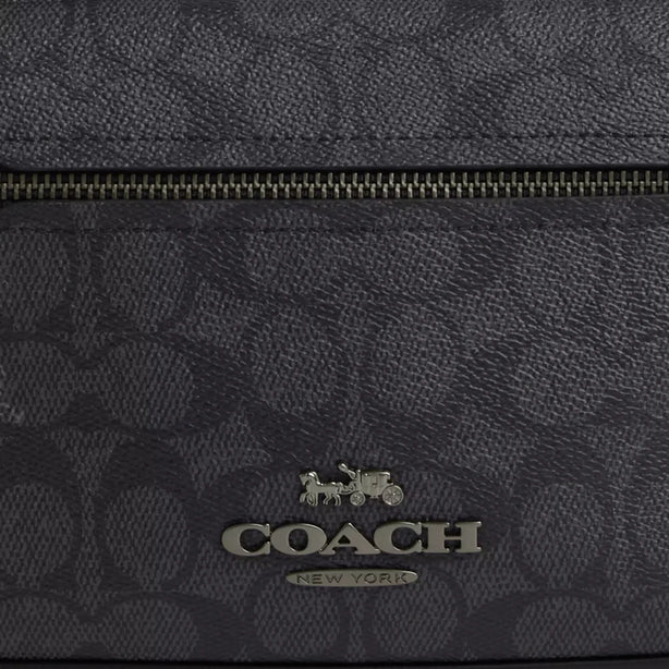 Coach Elias Crossbody Bag In Signature Canvas - Charcoal/ Black CZ401