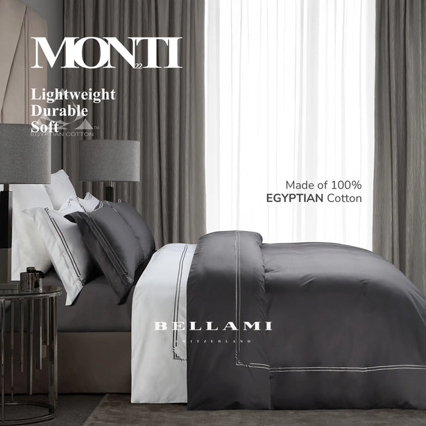 Bellami Bundle Deal October Campaign I Monti 100% Egyptian Cotton 1500 Thread Count Fitted Sheet Set | Duvet Cover Set I Queen & King Size