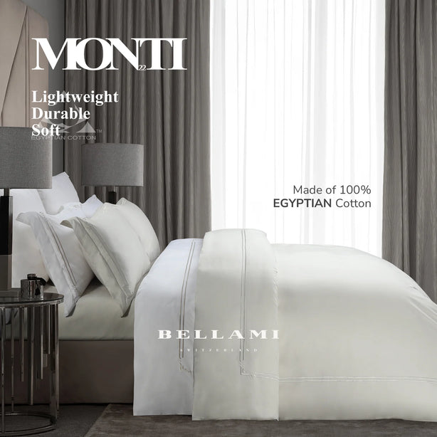 Bellami Bundle Deal October Campaign I Monti 100% Egyptian Cotton 1500 Thread Count Fitted Sheet Set | Duvet Cover Set I Queen & King Size