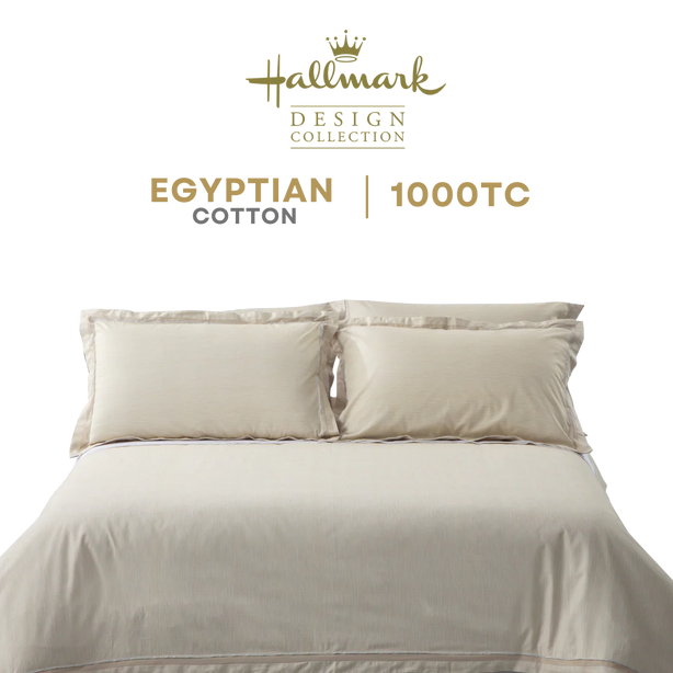 Classic Egyptian Cotton Bed Sheet - 1000TC - Cream